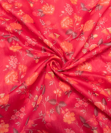 Printed Chanderi Fabric For Saree